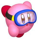 kirby dans l'eau